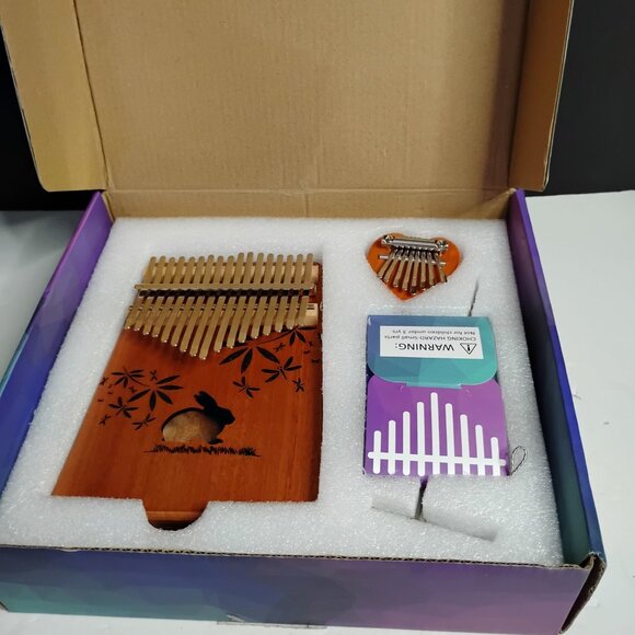 ZOANAZ Kalimba Gift Set W/ Bunny Shape 17 Keys And Heart Shaped Mini 8 Keys - Picture 4 of 8